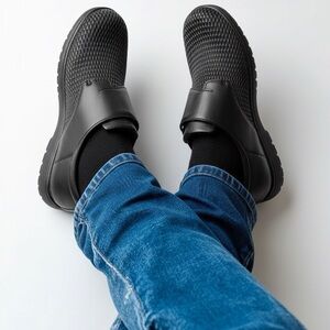 Propet Women’s 10B Black Leather Comfort Walking Shoes EV Insole Orthotic